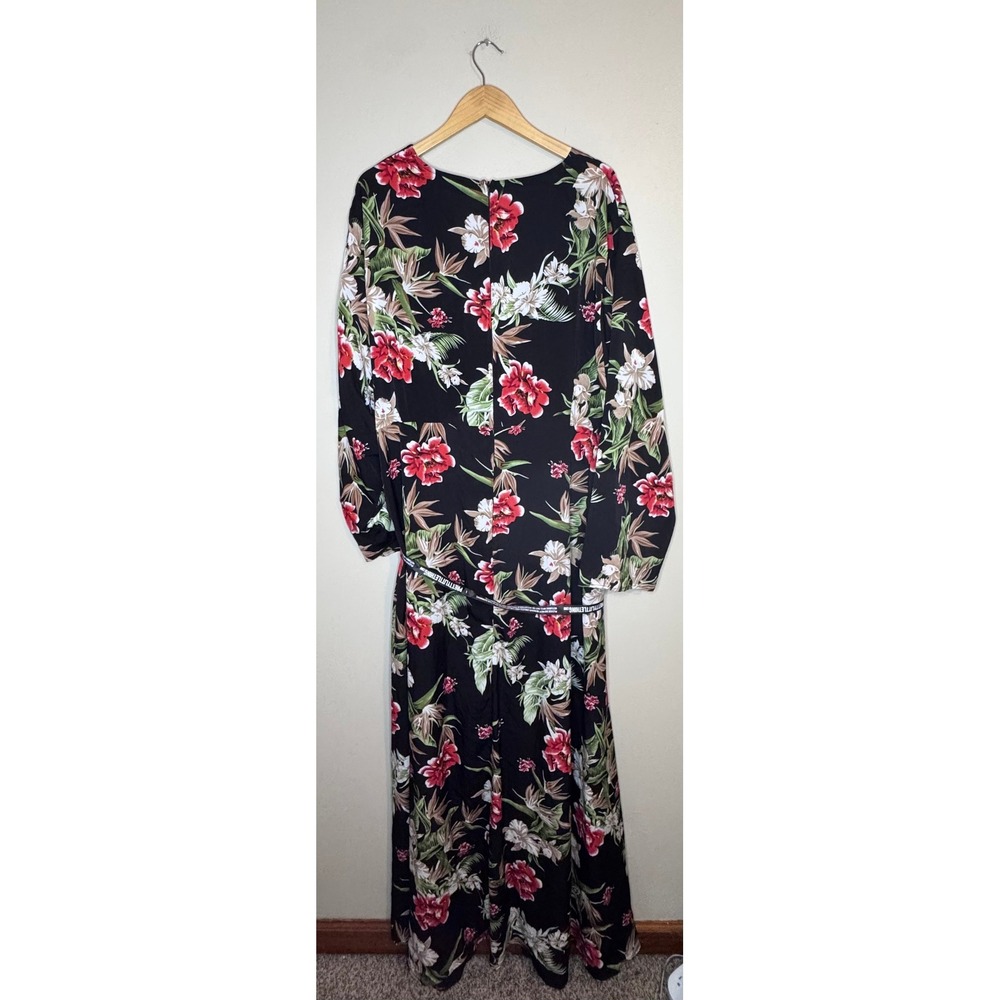 NWT PrettyLittleThing Black Floral Maxi Dress Plus 3X‎ - Picture 4 of 4